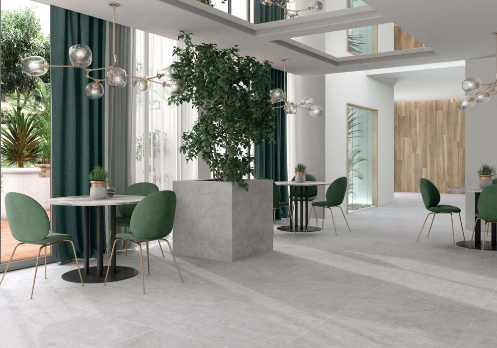 Donovan Silver Concrete Effect Porcelain Tile 900x900mm