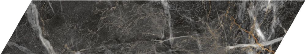 Salerno Black Matt Marble Chevron Tile 80x400mm