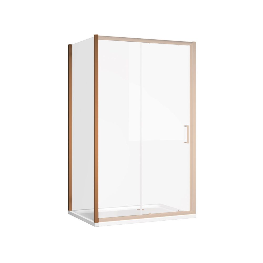 Fabio Brushed Bronze Shower Side Panel 800mm