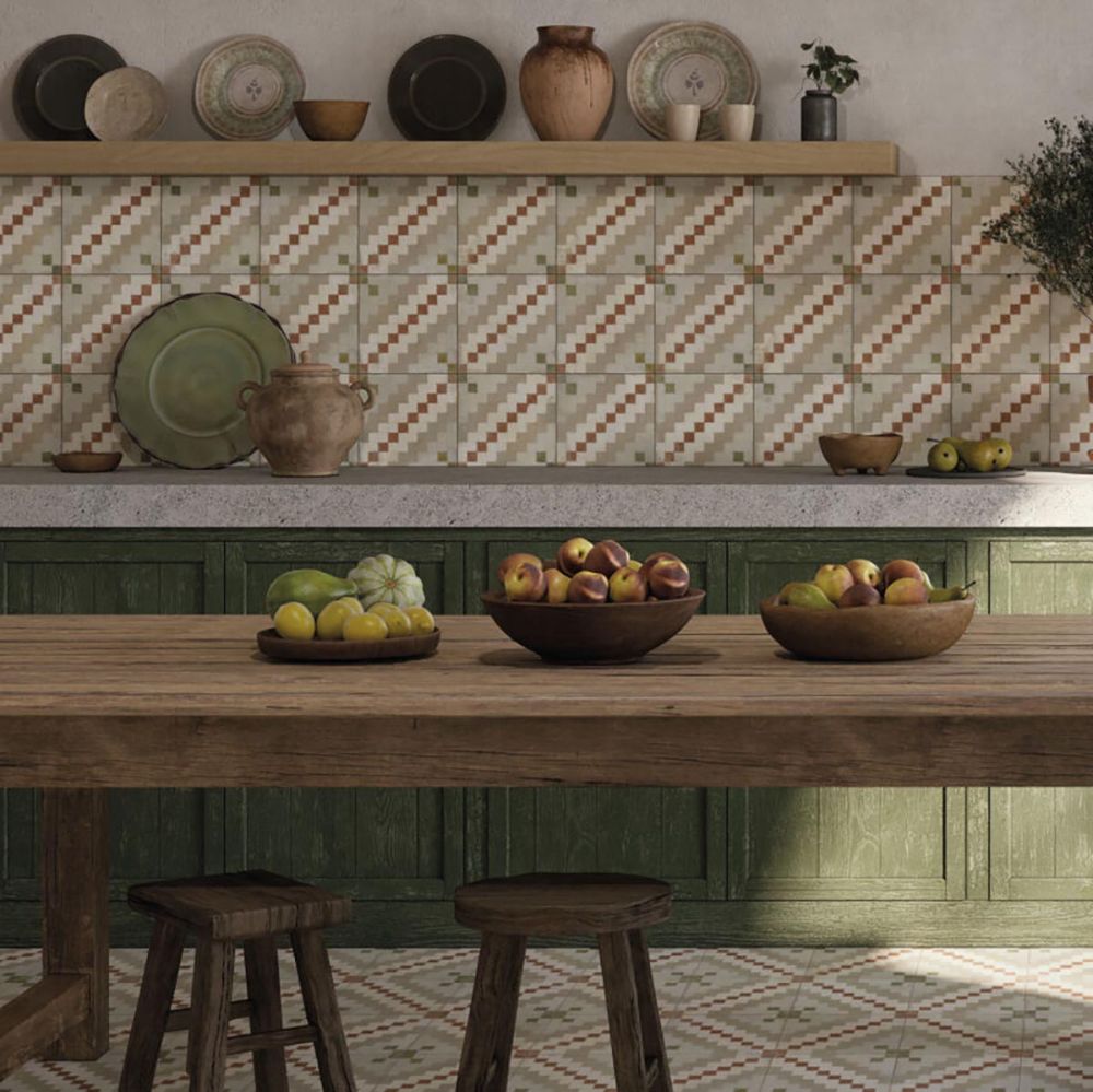 Machu Ruzafa Matt Porcelain Patterned Tile 223x223mm