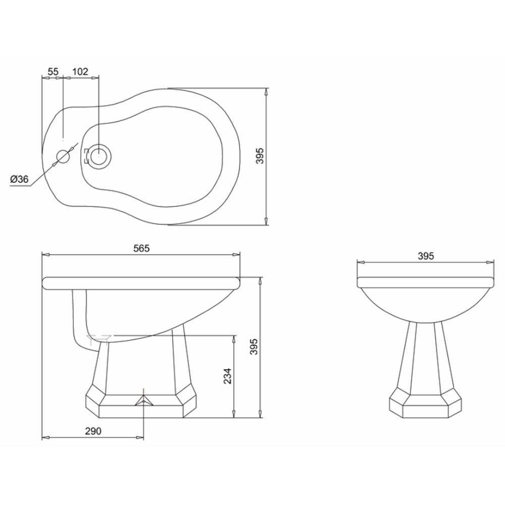 Burlington Traditional Floor Standing Bidet