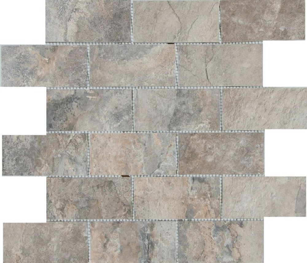 Arans Grey Stone Mosaic Tile 330x330mm