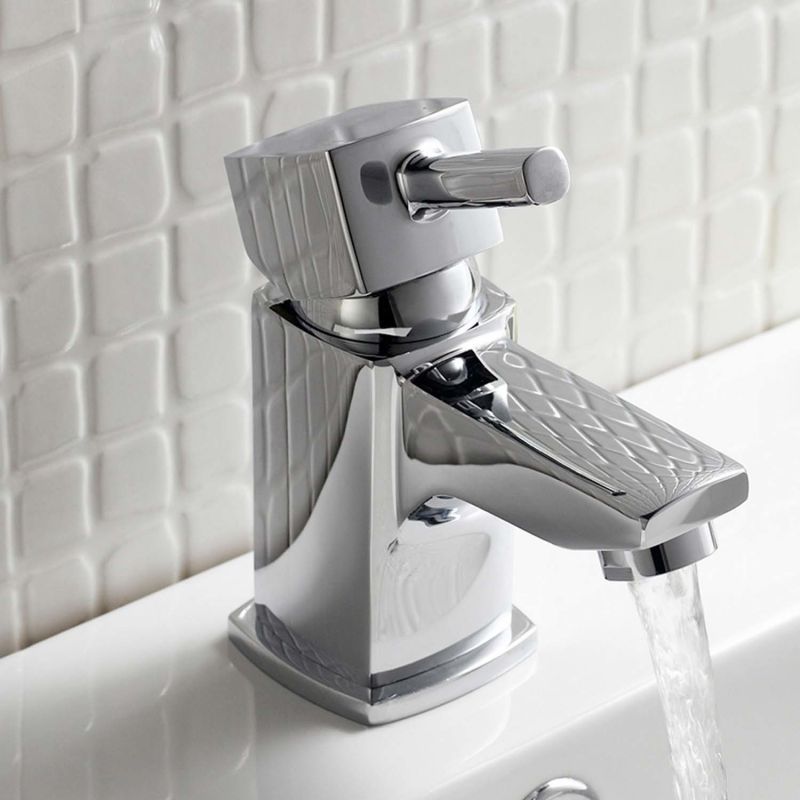 Mini Basin Mixer Tap With Push Button Plug System