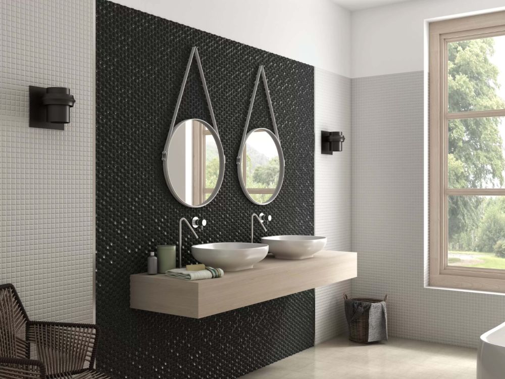 Naple Hexagon Matt Black Mosaic 307x317mm