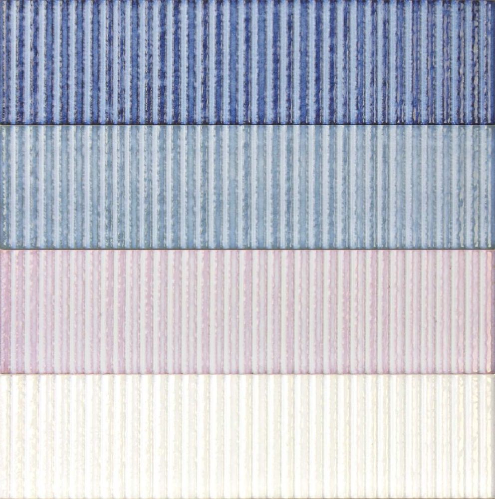 Canillo Blue Gloss Ceramic Brick Tile 300x75mm