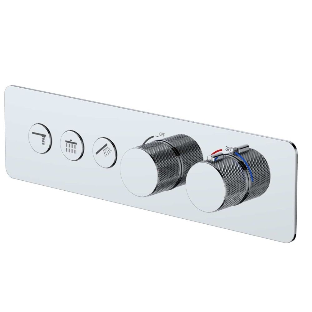 Coach Chrome Thermostatic Triple Outlet Concealed Valve