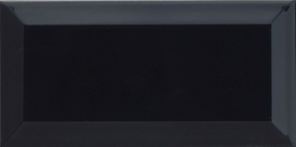 Metro Black Ceramic Brick Tile 100x200mm