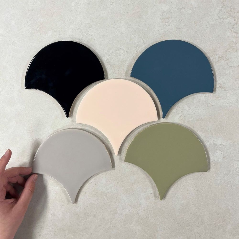 Pescara Ceramic Ocean Fan Tile 150x134mm