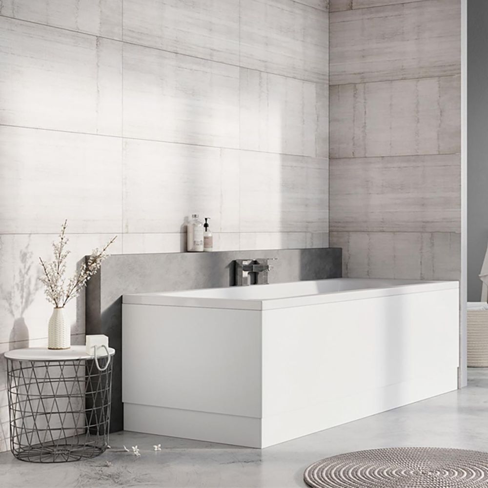 Matt White End Bath Panel - 800mm