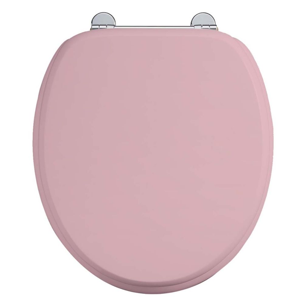 Burlington Confetti Pink High Level Toilet with Soft Close Seat