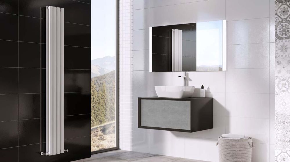 Devlin Black & Concrete Wall Hung Vanity Unit 800mm