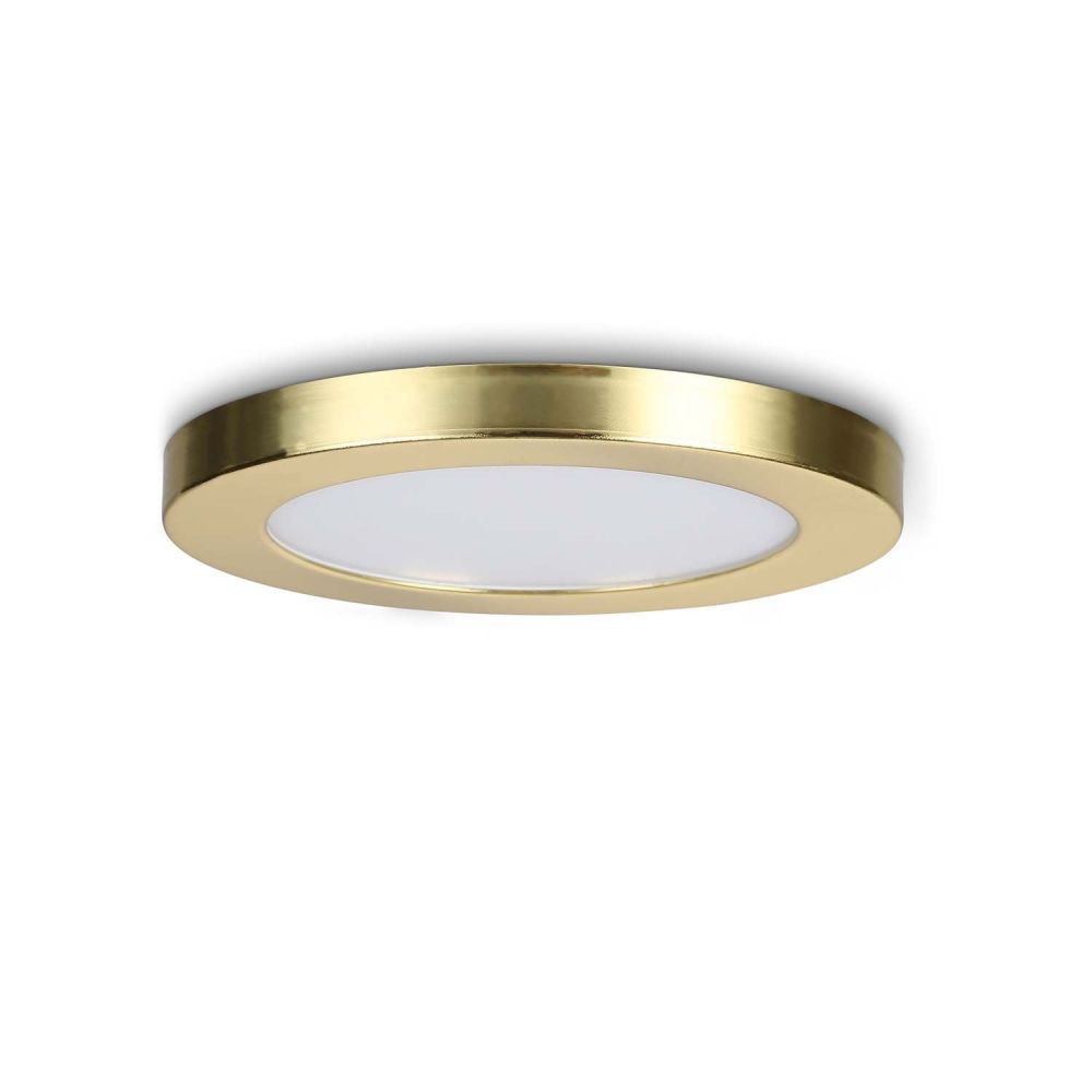 Taurus Polished Gold 24w LED Round 5 in 1 Ceiling or Wall Panel