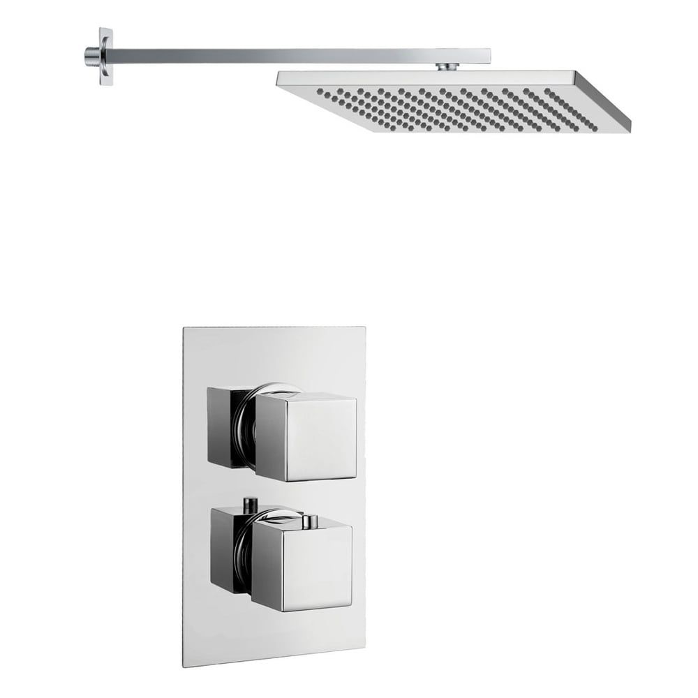 Single Outlet Concealed Valve & Square Shower Head