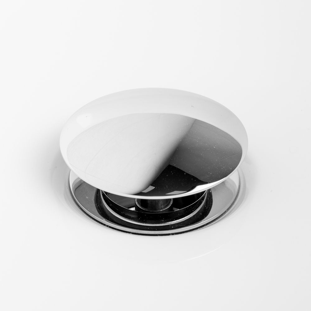 Chrome Click Clack Bath Waste - bath cover open