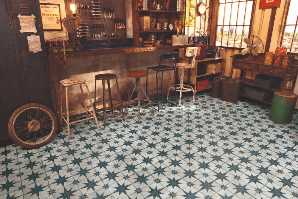 Fired Star Blue Matt Ceramic Tile 450x450mm