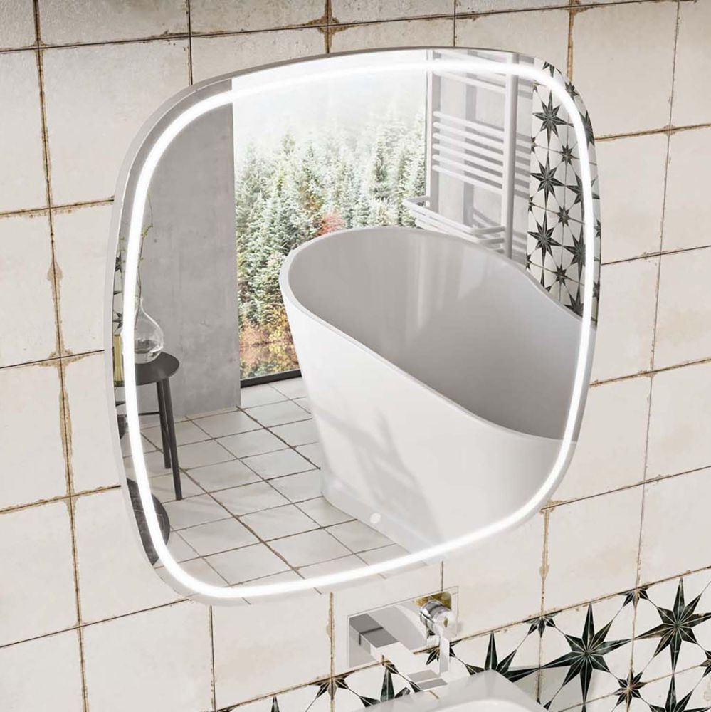 Pablo Square Illuminated LED Bathroom Mirror 800x800mm