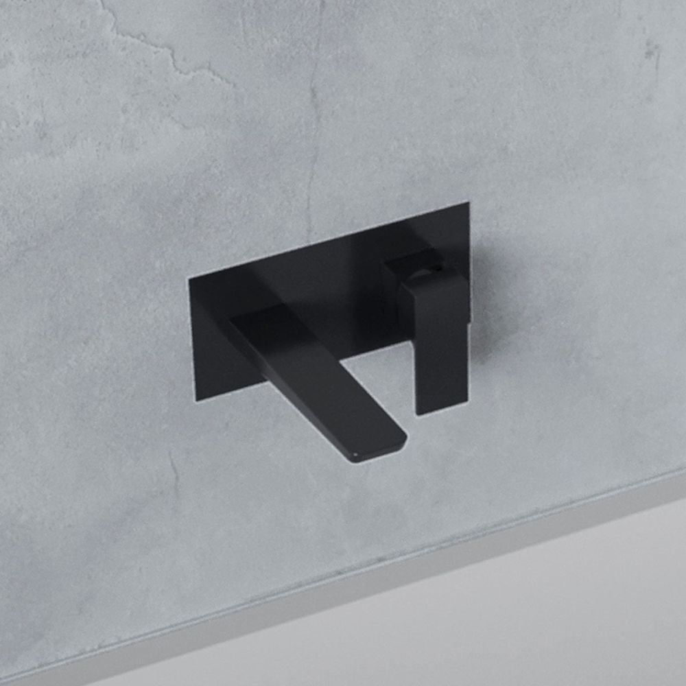 Zena Matt Black Wall Mounted Bath Filler Tap