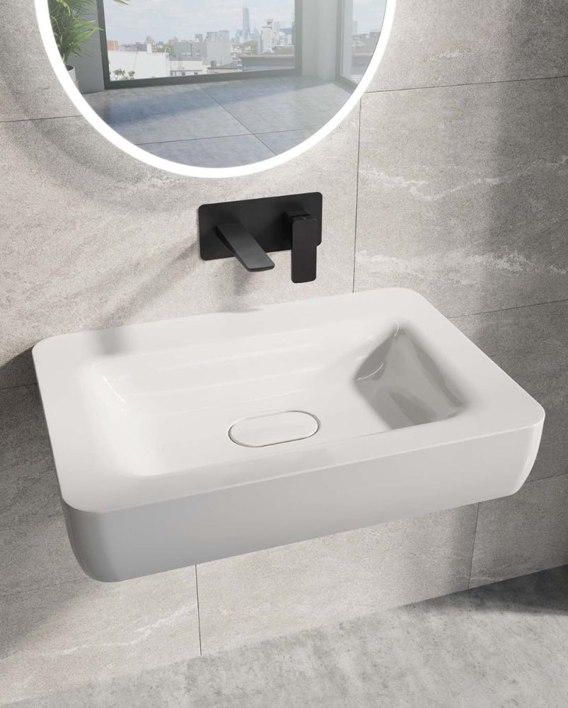 Zena Matt Black Wall Mounted Basin Mixer Tap