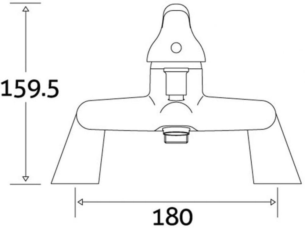 Bath Shower Mixer Tap Dimension Drawing
