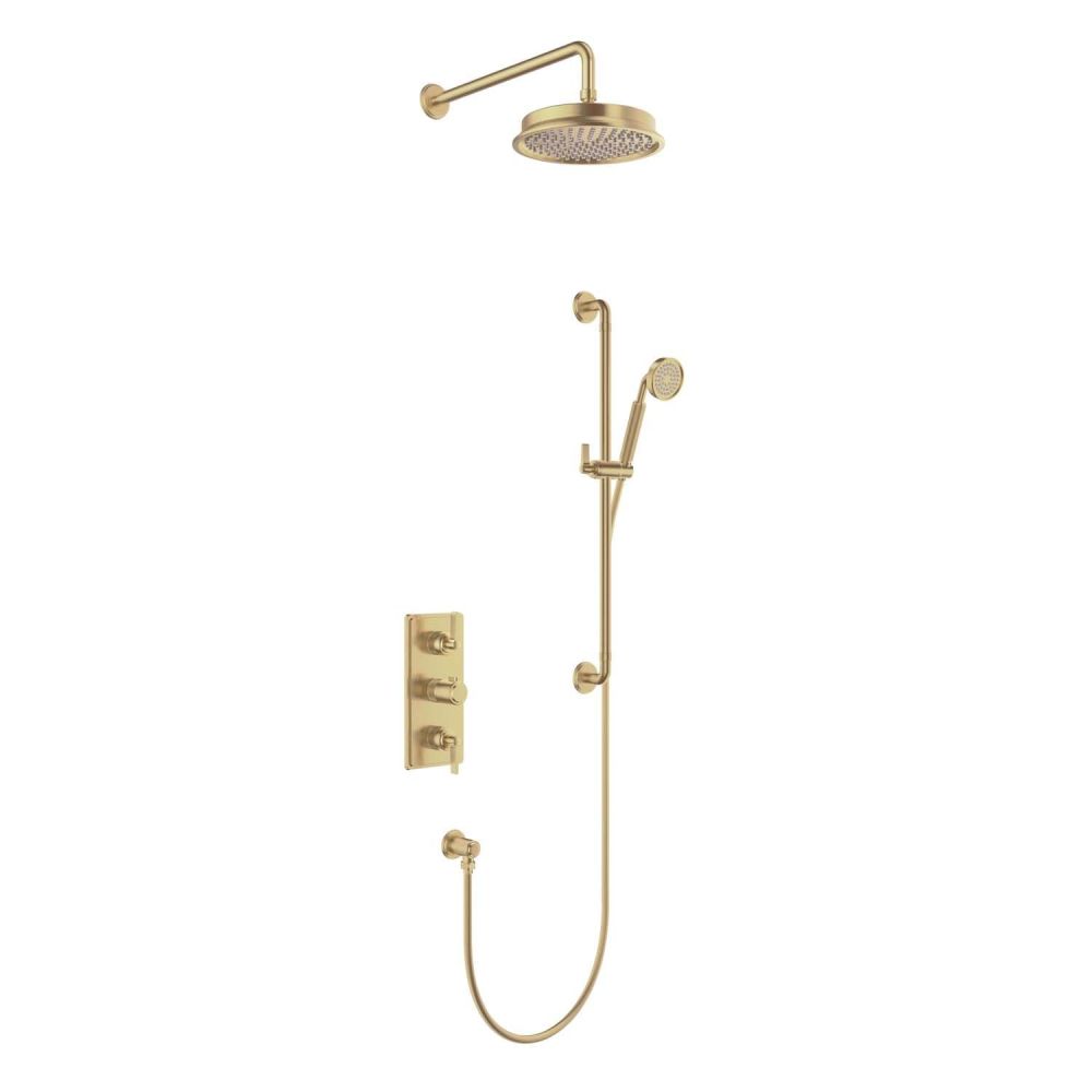 Downton Brushed Gold Concealed Valve Shower Pack
