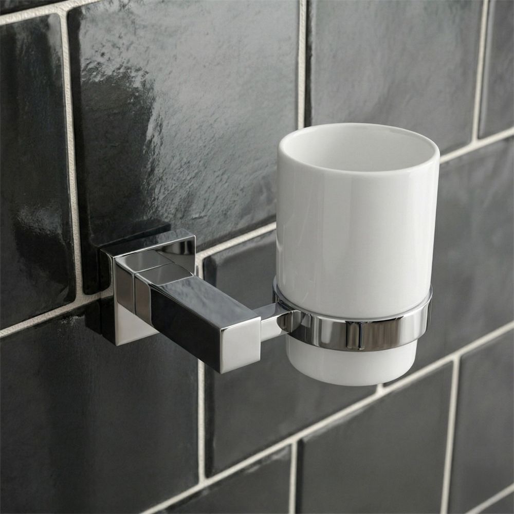 Quad Chrome Ceramic Tumbler Holder