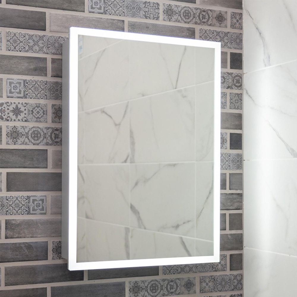 Lapis Motion Sensor Illuminated LED Mirrored Wall Cabinet 500x700mm