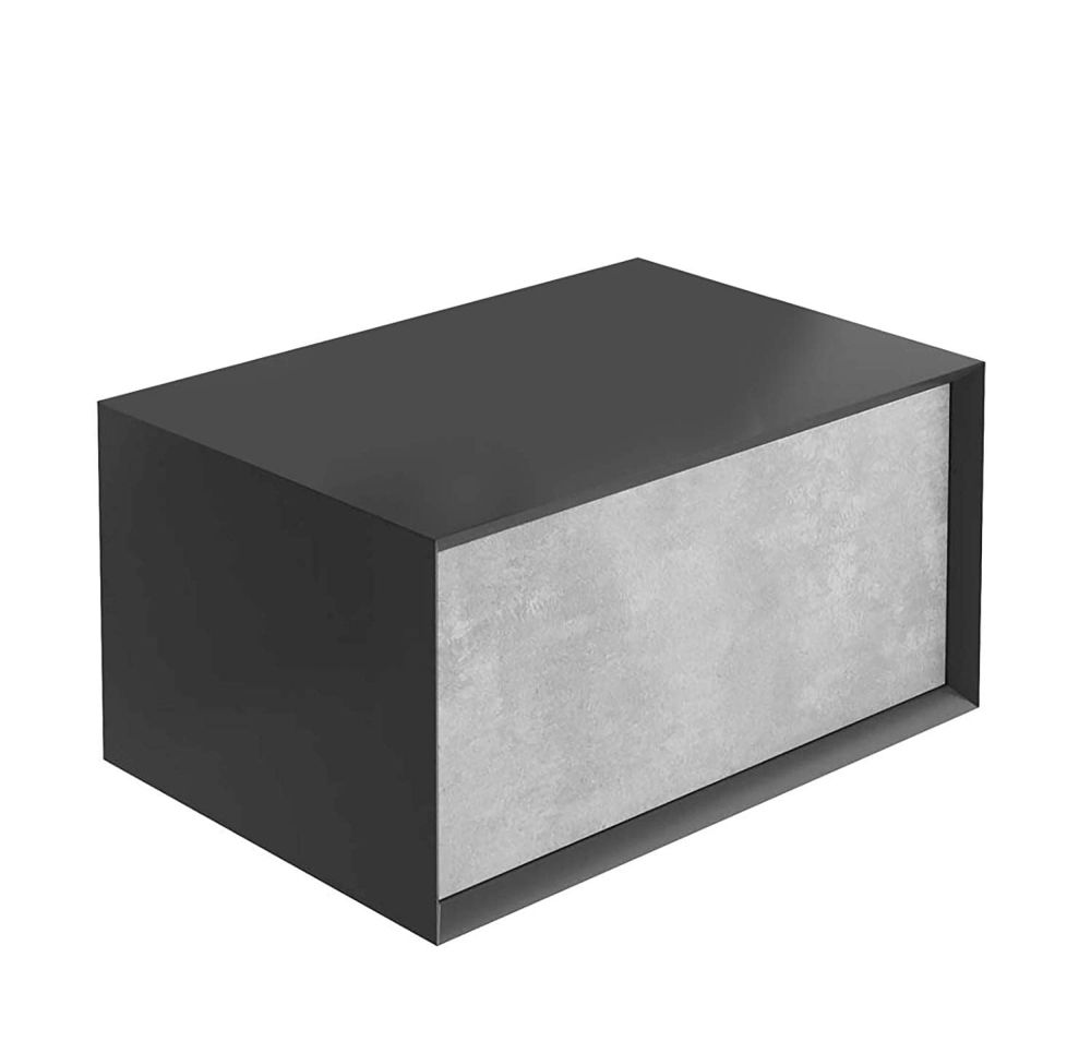 Devlin Black & Concrete Wall Hung Vanity Unit 800mm