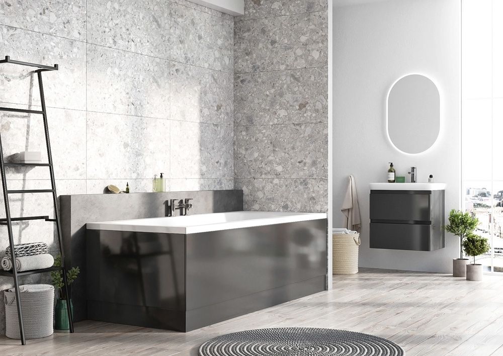 Neon Gloss Titanium Grey WC Unit