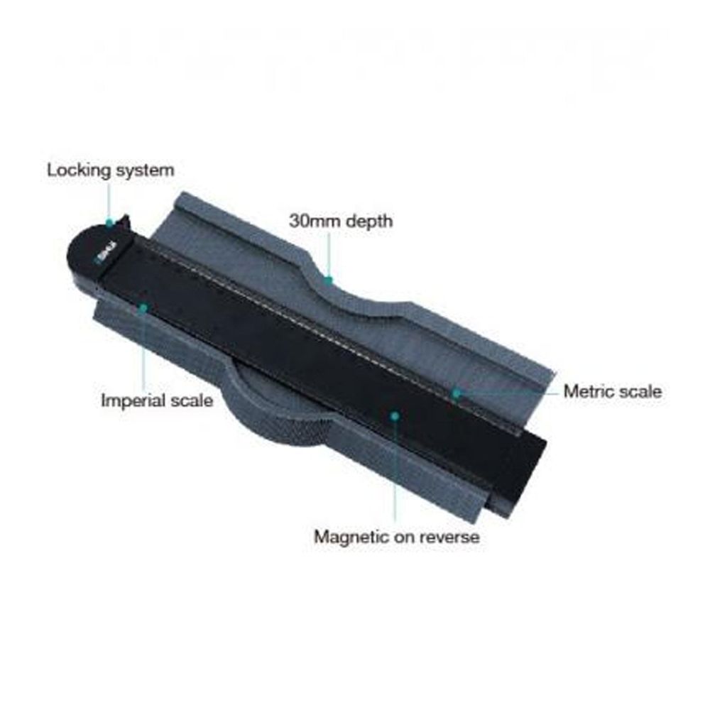 BIHUI Lockable PVC Contour Gauge 250x105mm - BU-TPL250