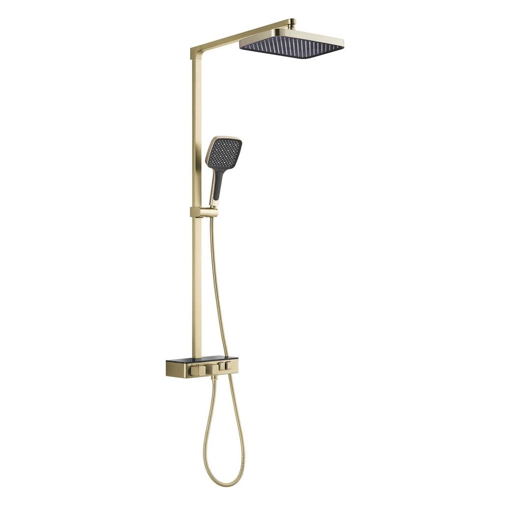 Flint Champagne Gold Thermostatic Shower Pack