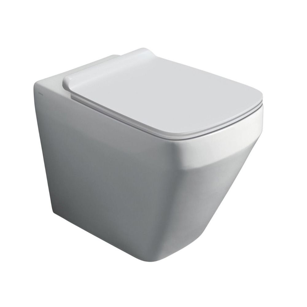 Belgrove White Rimless Back to Wall Toilet