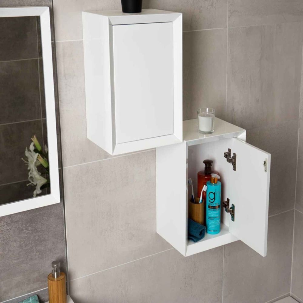Venus Gloss White Wall Mounted Square Cabinet