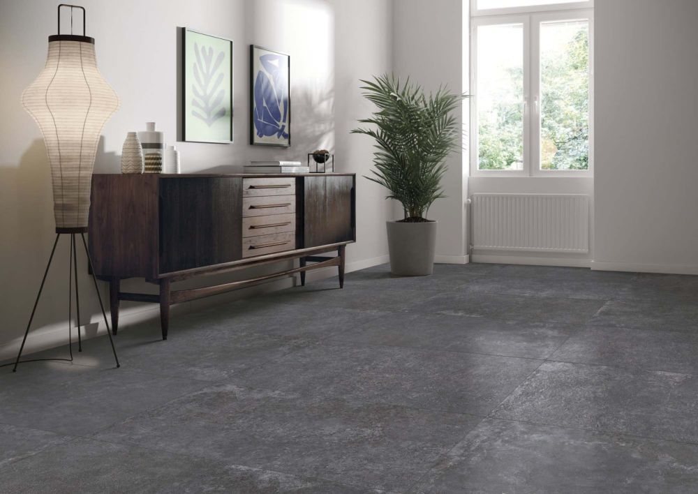 Graffi Anthracite Matt Porcelain Tile 600x1200mm