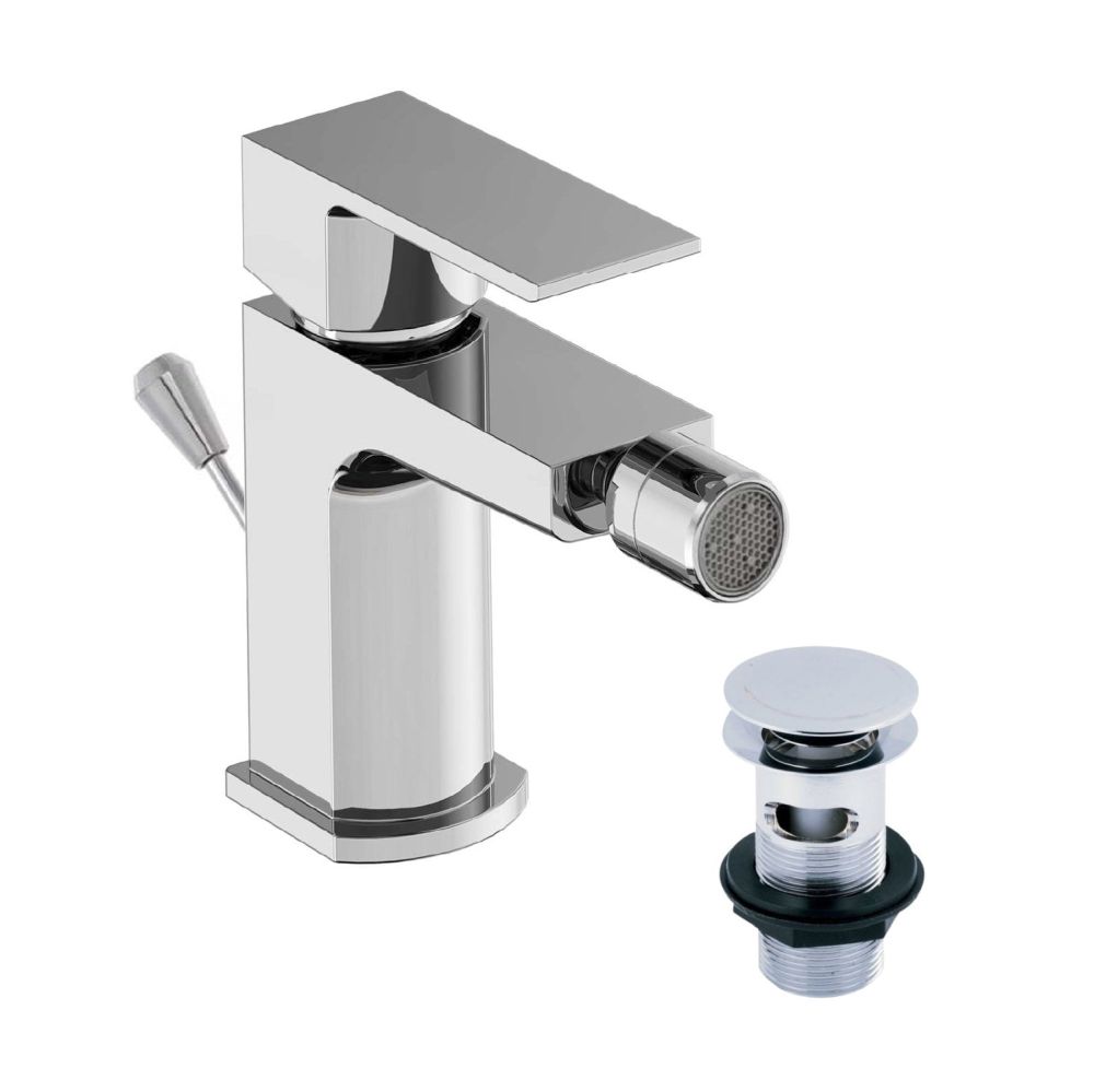 Zena Chrome Mono Bidet Tap & Waste