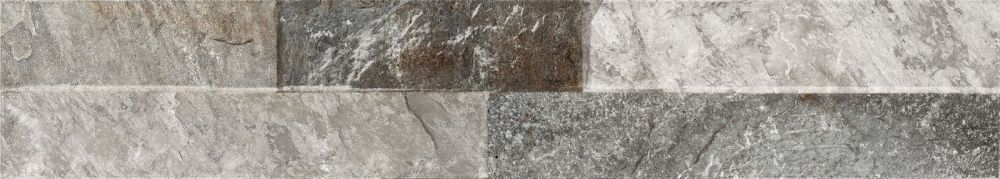 Odessa Grey Brick Effect Porcelain Tile 80x442mm