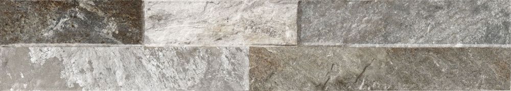 Odessa Grey Brick Effect Porcelain Tile 80x442mm