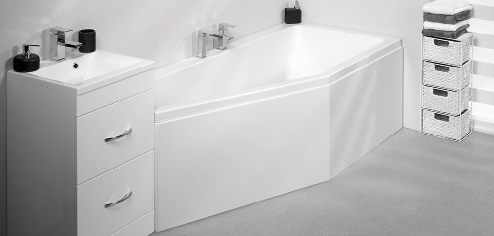 Carron Quantum Spacesaver Carronite Left Hand Bath 1700x750mm