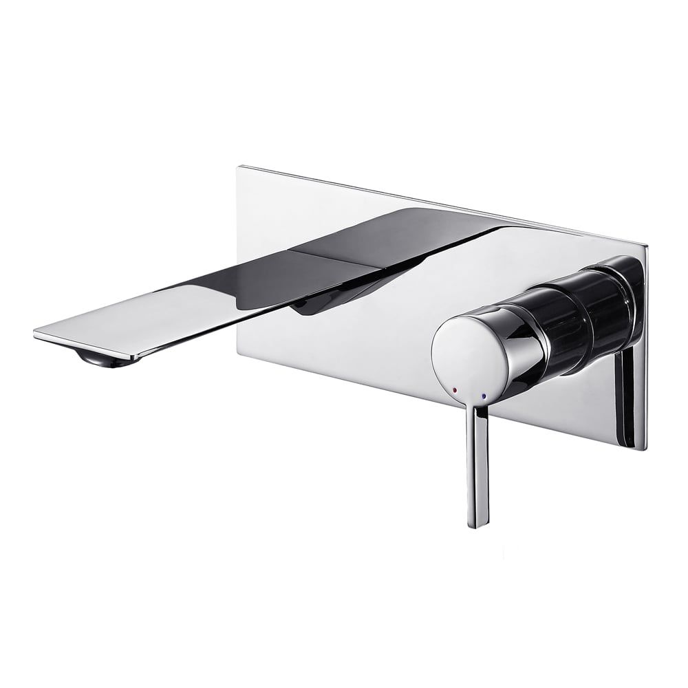 Acqua Chrome Wall Mounted Basin Mixer Tap