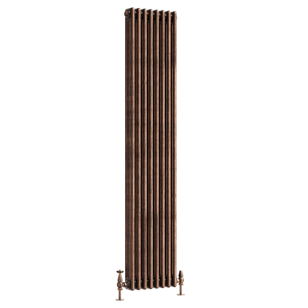 Clement Antique Copper Triple Vertical Column Radiator - 1800x380mm