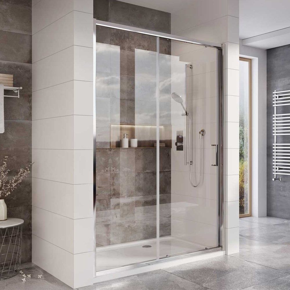 Fabio Chrome Sliding Shower Door