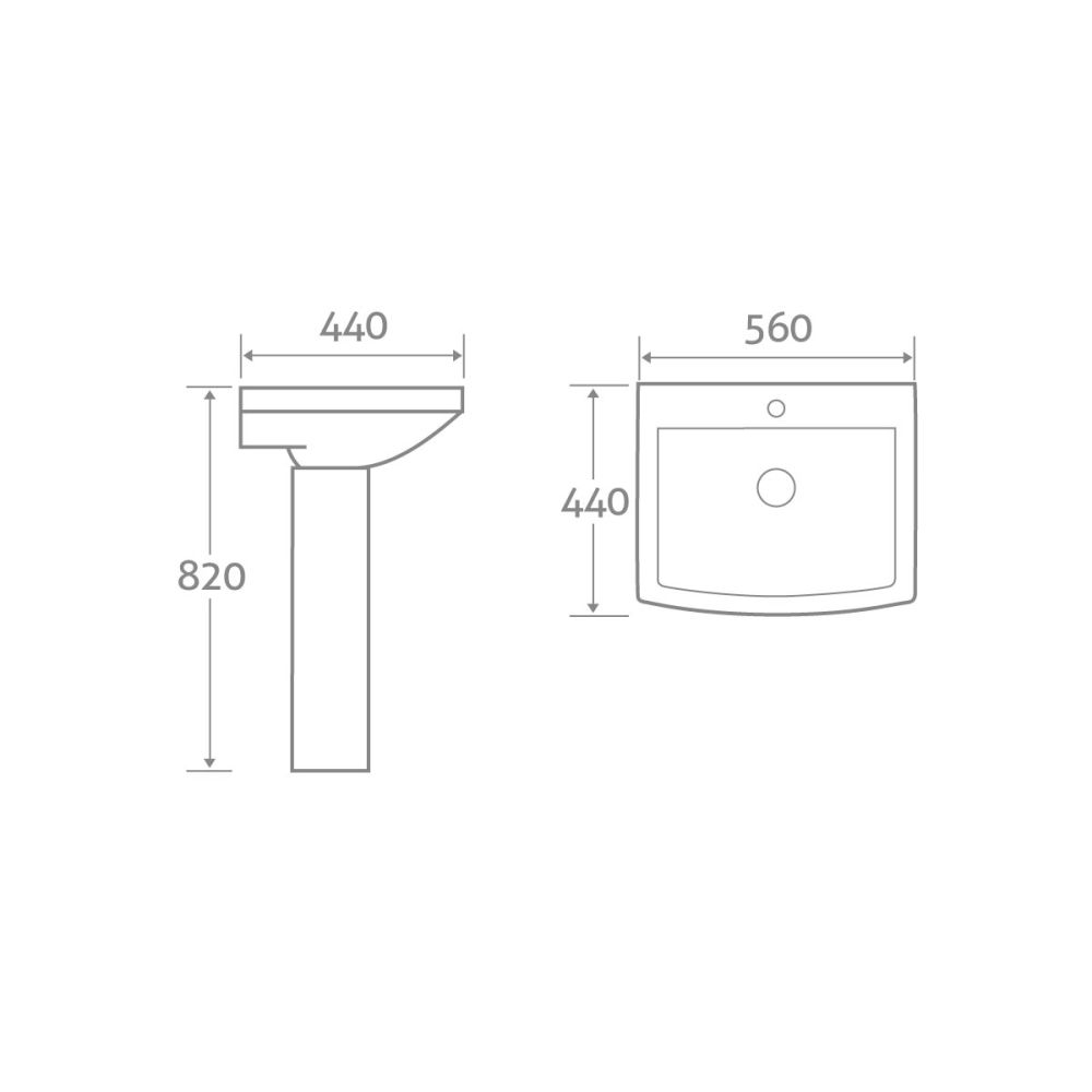 Glendale Full Pedestal Basin SPEC