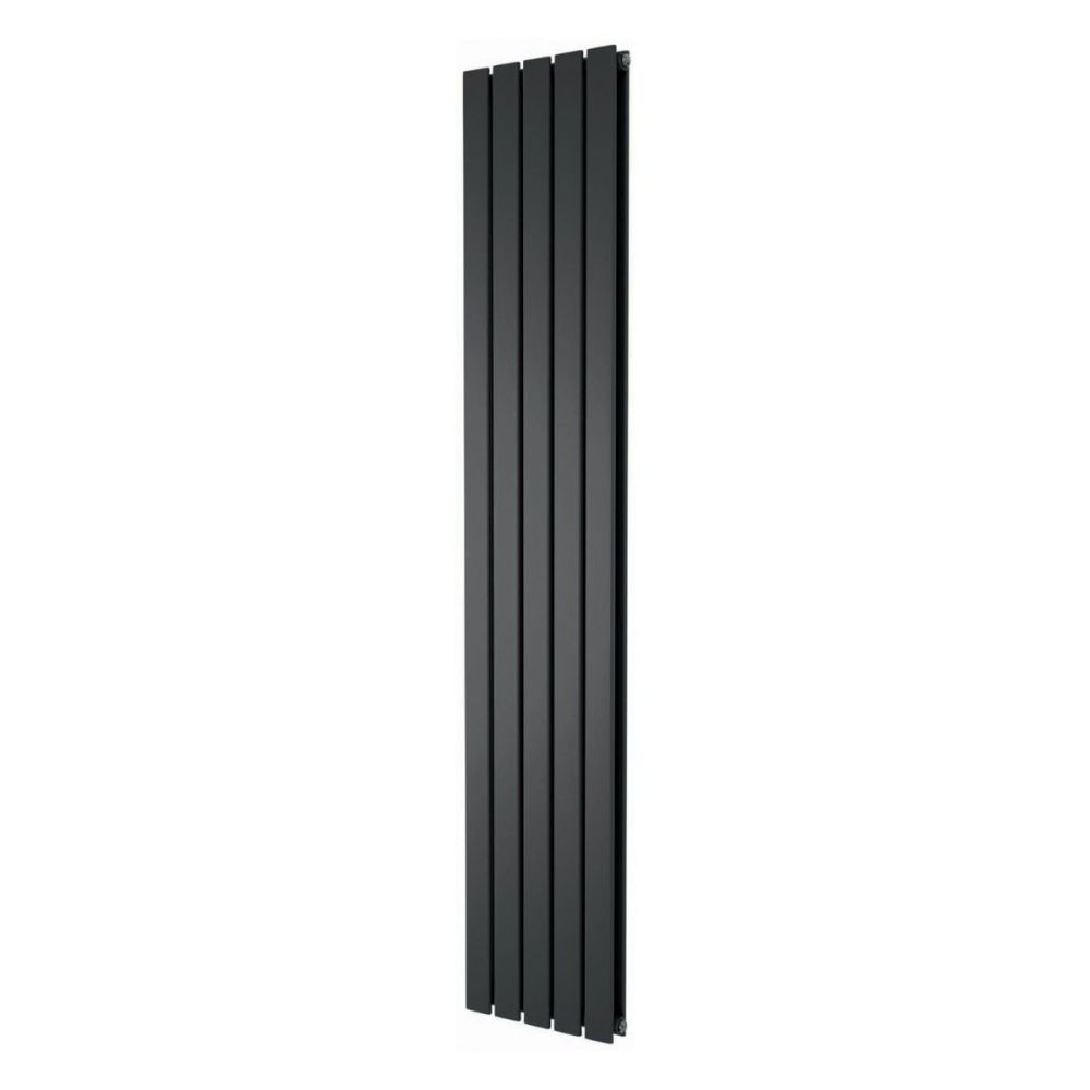 Perth Matt Black Double Vertical Flat Panel Radiator 1600x340mm