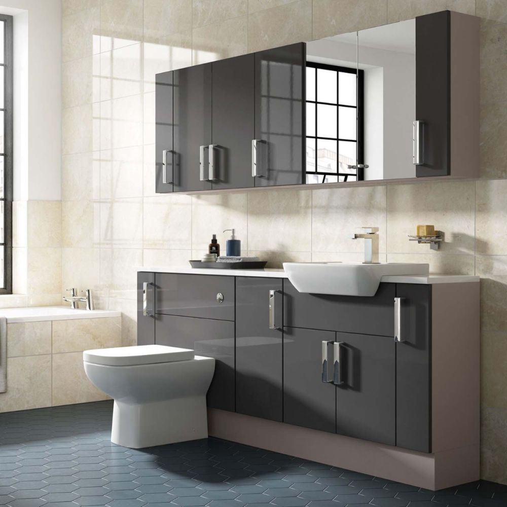 Surrey Fitted Furniture Solid Surface Night Black Worktop 1544mm