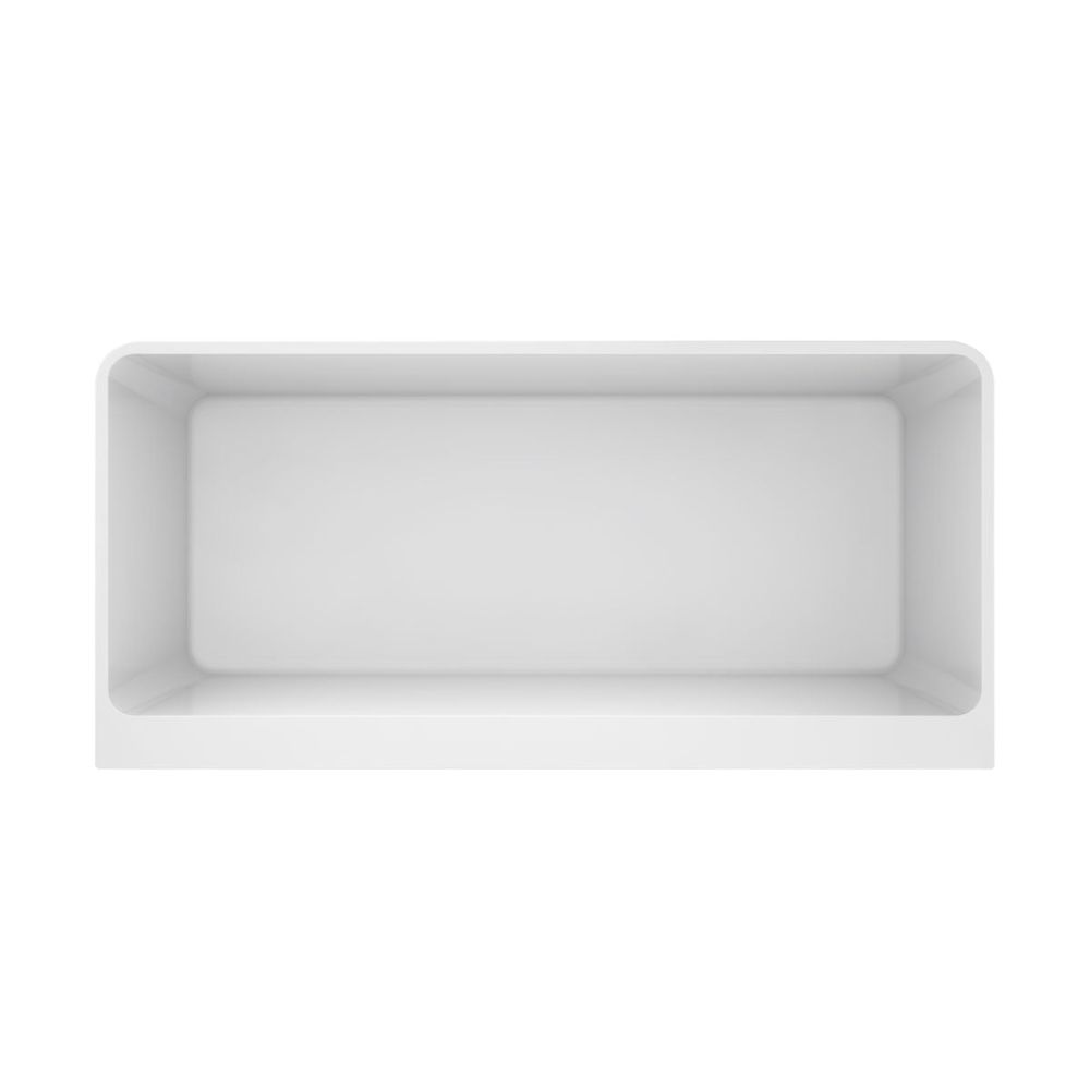 Milo White Freestanding Double Skinned Acrylic Bath 1500x750mm - Above View