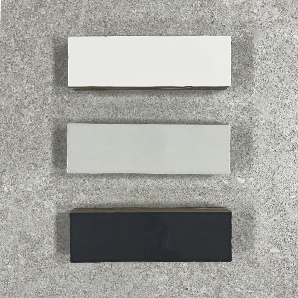 Borneo Soft White Gloss Porcelain Tile 65x200mm