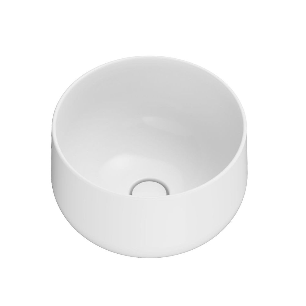 Verity Gloss White Round Countertop Basin