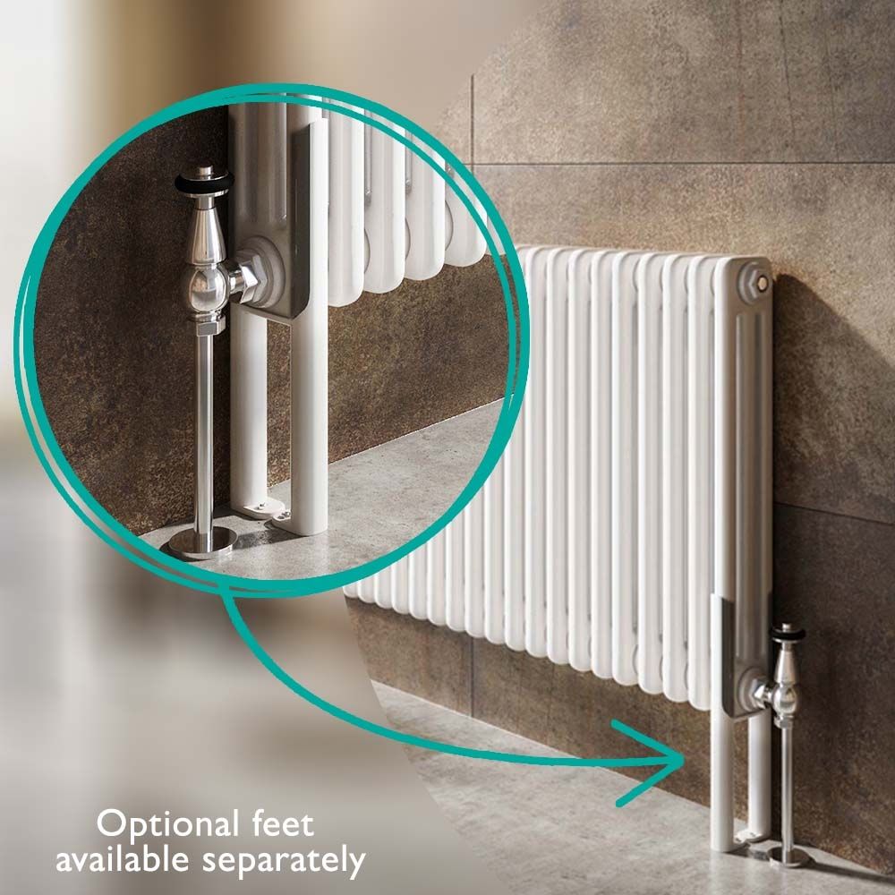 Upton White Triple Horizontal Column Radiator 600x785mm