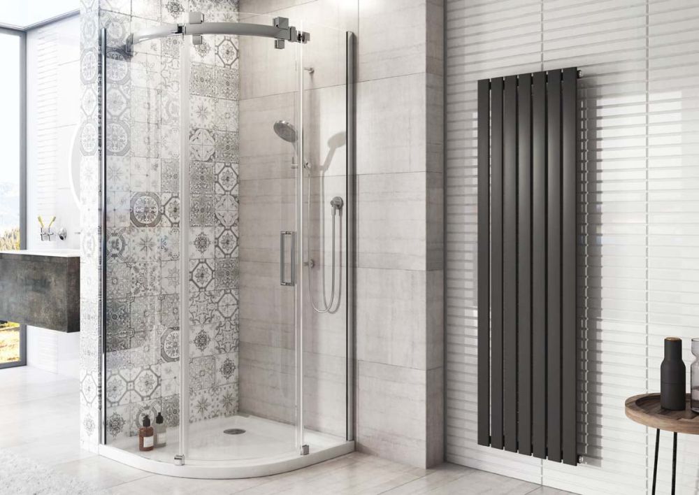 Perth Grey Single Vertical Flat Panel Radiator 1600x475mm