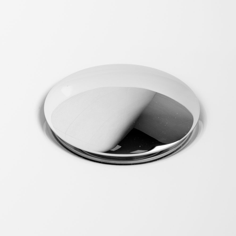 Chrome Click Clack Bath Waste - bath cover closed