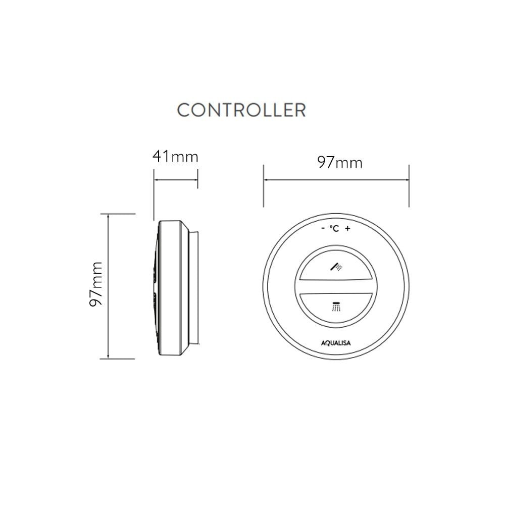 Aqualisa Hugo Smart Digital Shower Exposed with Adjustable & Fixed Ceiling Head HP/Combi